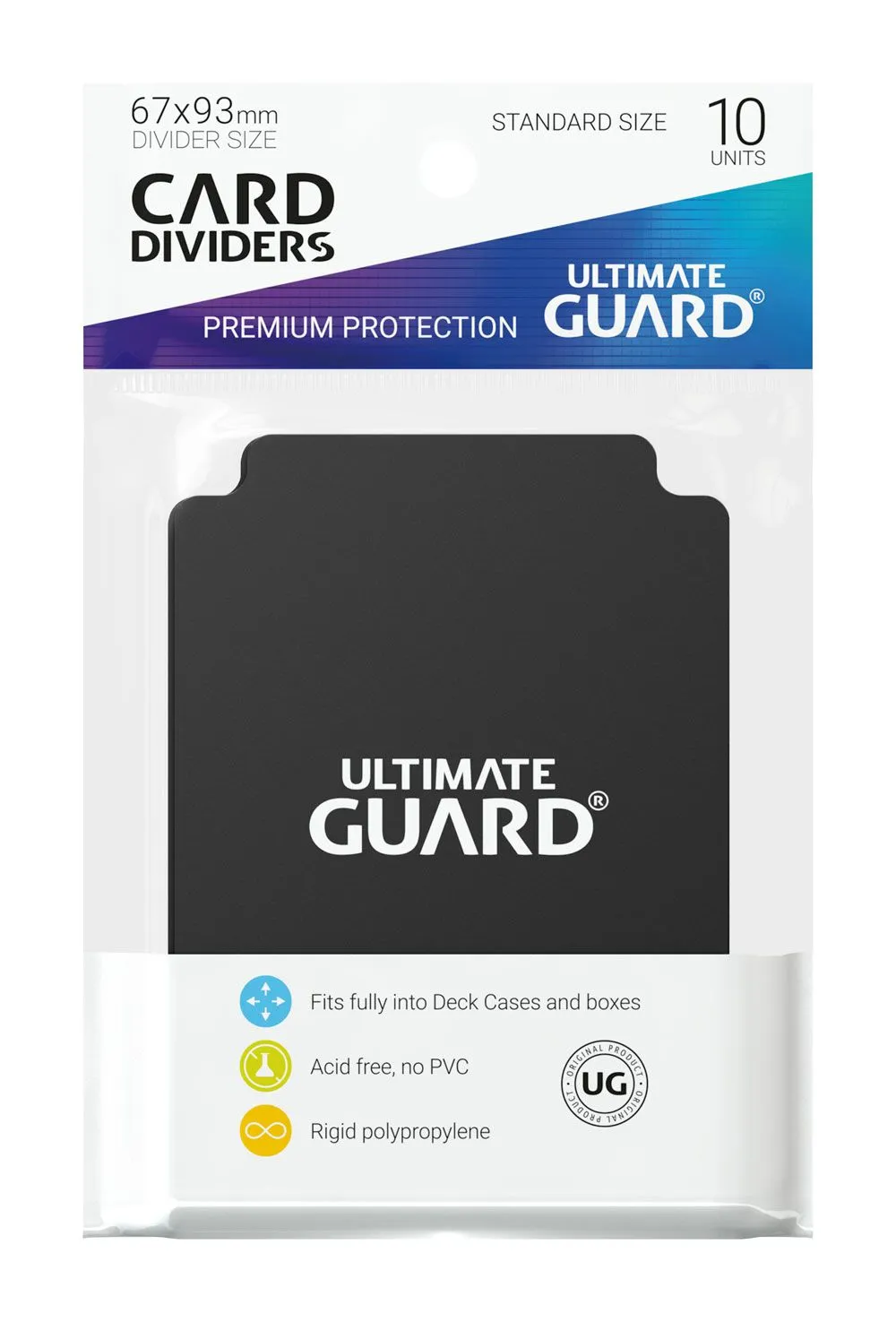 Ultimate Guard Card Dividers Standard Size 67 x 93 mm (10 Unidades) - Black